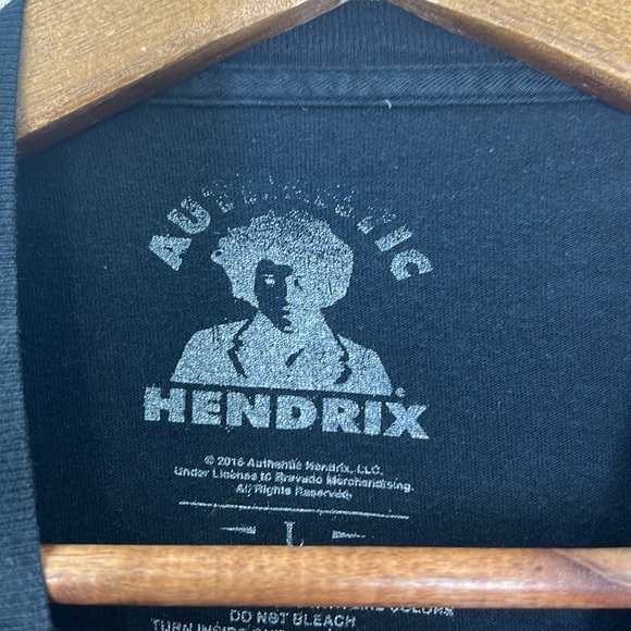 Jimi Hendrix - Hendrix Peace American Flag Graphic Short Sleeve T Shirt Size L - Picture 6 of 7